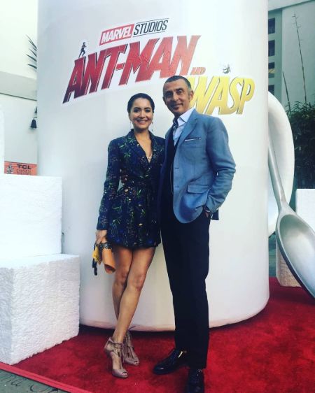 Shaun Toub with his wife Lorena attending the premiere of the marvel movie 'The Ant-Man and the Wasp'.